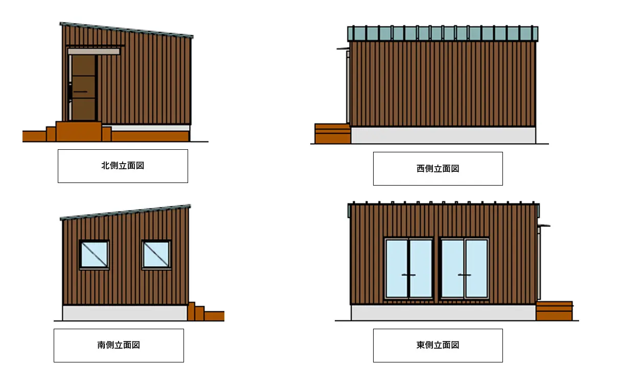 丹波山村村営保育所増築PJ　立面図